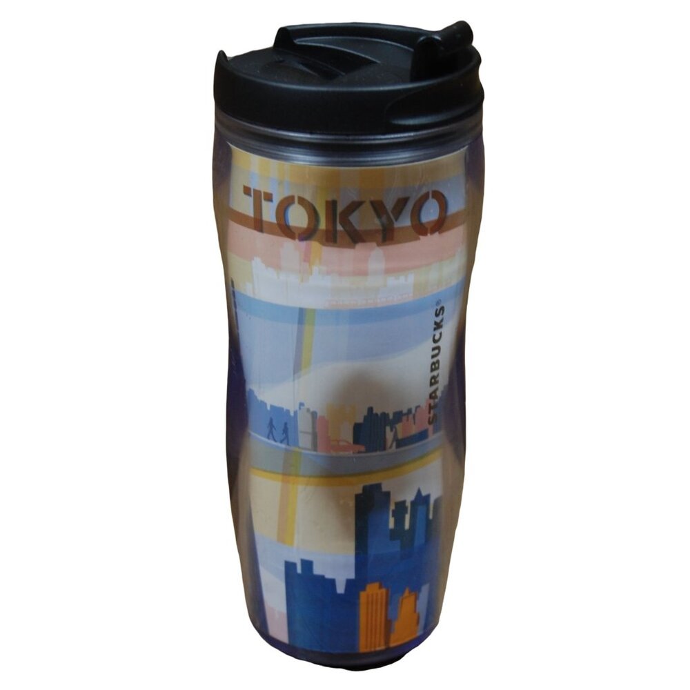 Starbucks Plastic Double Wall Tumbler 12oz Cold Drink 2012 Tokyo Limited Series